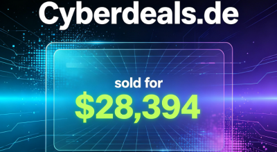 Cyberdeals.de sold for $28,394, marking the completion of a premium e-commerce domain transaction in Germany