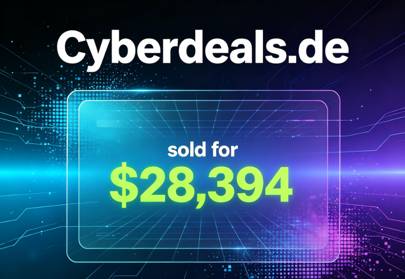 Cyberdeals.de sold for ,394, marking the completion of a premium e-commerce domain transaction in Germany