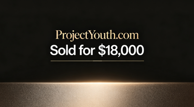 ProjectYouth.com Sold for $18,000 via Afternic