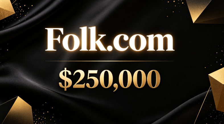 AI startup Folk announced the completion of its domain name upgrade, acquiring Folk.com for 0,000