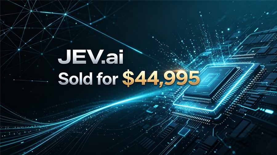 JEV.ai Sold for ,995; Deal Closed While Seller Was Asleep