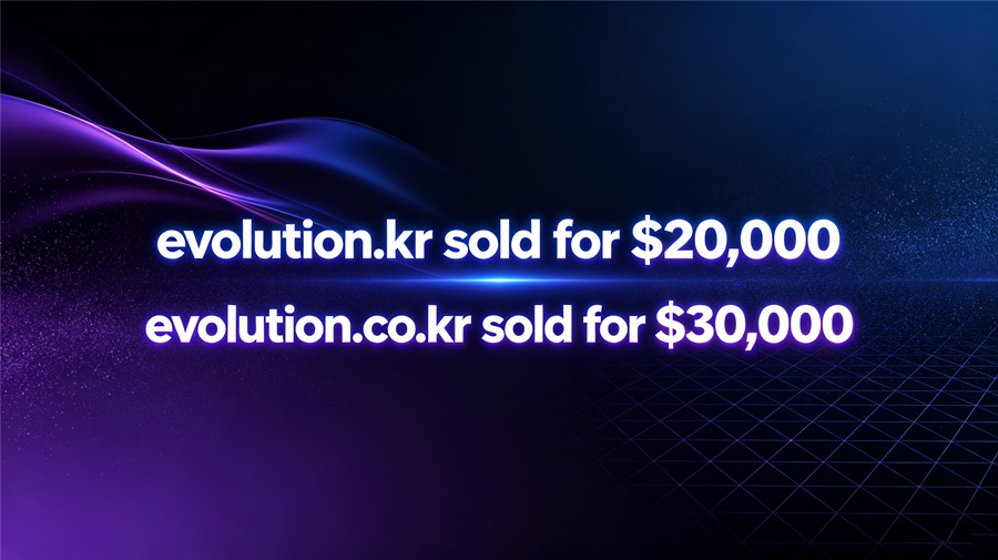 Two "Evolution" Korean Domain Names Sold on Sedo