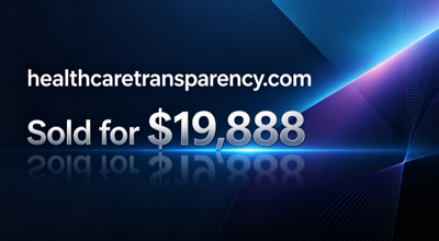 healthcaretransparency.com Sold for $19,888, Highlighting Value of Healthcare‑Transparency‑Focused Domains