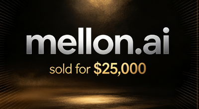 The premium brand domain name mellon.ai sold for $25,000!