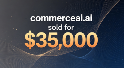 The premium AI domain commerceai.ai sold for $35,000, highlighting its potential in the commercial AI sector