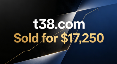 t38.com Sold for $17,250, Adding Another Short-Character Domain to the List